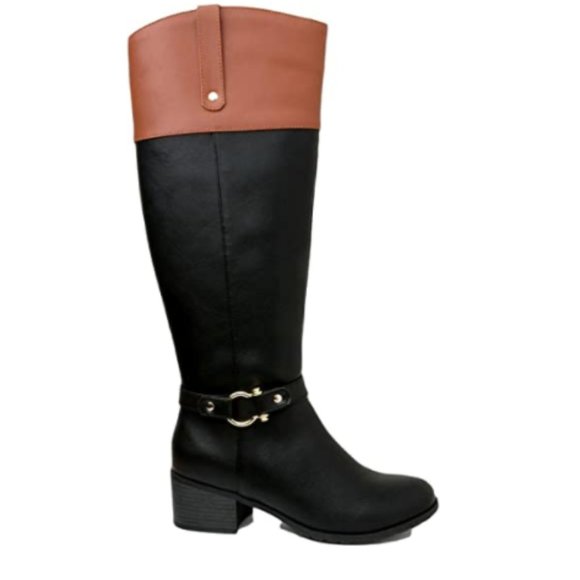 Karen Scott Womens Vickyy Faux Leather Knee-High Boots Black 7.5 - Picture 2 of 3